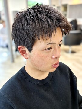 ヘアーサロン フォーメン イデア(hair salon for Men idea) ビジネスショート 黒髪 アップバング メンズカット 20代【札幌】