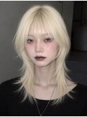 【琴海】ハッシュカットウルフカットシャギーカットモードヘア
