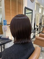 ウェルズ グランデ 奈良店(Well's GRANDE) ダークブラウンの艶ボブ