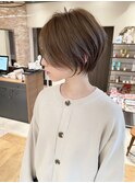 《30代40代》白髪ぼかしハイライト×前下がりボブ【イケダ】