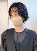 ショートパーマ_チェリーブラウンフェミニンロング_ba413431