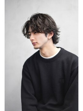 フィフス 渋谷(fifth) 波巻きスパイラルパーママッシュウルフメンズミディアムロング