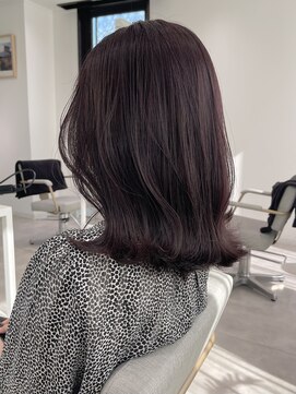 ヨーク(YOKE) 【 YOKE 】ラベンダーピンクミディアムくびれレイヤー小顔韓国