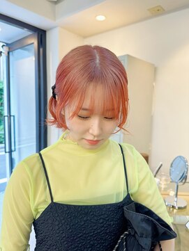 フラム 渋谷(flamme) ルーツカラー＊ベージュ×オレンジ