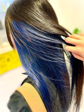 アズールサン 草加西口店(azule-sun) イヤリングカラー,ブルーネイビー,デザインカラー【草加】