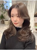 韓国風レイヤーカット/センターパート/ヨシンモリ