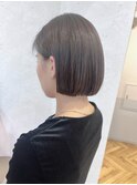ブリーチなし透明感ラベンダーグレージュミニボブ【中居】