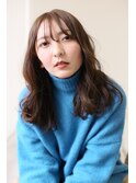 大人かわいい流れる顔まわりカット/長めシースルー前髪