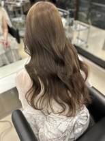ペレ 栄店(PELE) デザインカラー/レイヤーカット/ウェットヘア/オリーブベージュ