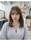 小顔レイヤーカット 顔周り前髪 ブリーチなし 髪質改善