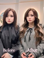 ラピス 福岡天神店(Lapis) クリーミーベージュ×ホワイトインナーカラー