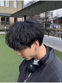 波巻きスパイラルパーマメンズマッシュパーマツイストパーマ