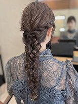 ヘアセット/お呼ばれヘア/結婚式/参列/編み下ろし/編み込み