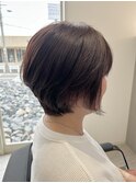 大人かわいい前下がりショートボブ