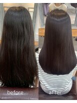 ネリネ きてみてまつど通り店(Nerine)&nbsp;縮毛矯正ビフォーアフター/髪質改善/松戸