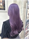 秋冬カラー　ケアブリーチ　ラベンダー　パープル