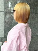 【feliceMICHI 別曽 遥也】ミニボブ ハイトーンカラー ブリーチ