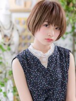 カバーヘア ブリス 戸田公園西口店(COVER HAIR bliss) 斜めバング小顔前下がりマッシュボブショートA3戸田公園20代30代