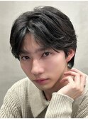 men's/顔周り/ニュアンスパーマ/黒染め/韓国/ダウンパーマ
