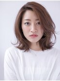 [shiomi H]大人っぽ×柔らか♪かきあげバング×くびれミディ