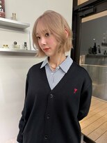 ステン(sten)&nbsp;ミルクティーベージュブロンドボブ