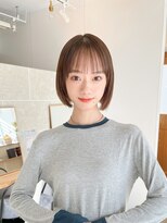 サンドイエナ 横浜店(sand yena)&nbsp;くびレイヤーボブルフネビージュ小顔ワンレンこなれミディ