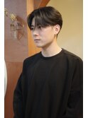 メンズセンターパートコンマバングケアパーマ韓国ヘアカルマヘア
