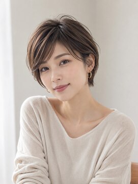 ワゴンバイアフロート(Wagon by afloat) ひし形レイヤーボブ/大人ショート×ミルクブラウン30代40代池袋