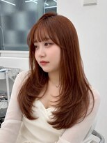 コア プラス 立川(COA PLUS)&nbsp;透明感カラー髪質改善ダブルカラー韓国レイヤーカット前髪顔周り