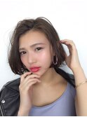 ナチュラルひし形デジタルパーマ毛先パーマ黒髪ことりベージュ
