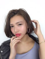 レーヴ リゾート 池袋(Reve resort) ナチュラルひし形デジタルパーマ毛先パーマ黒髪ことりベージュ