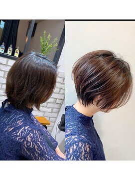 アヴァロン(AVALON) 【mag  ginza】大人可愛いゆったりショートボブ×ハイライト