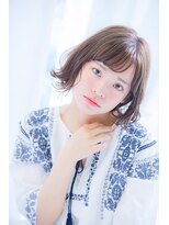 リバレイト(liberate) 【liberate】小顔前下がり外ハネボブアッシュベージュ