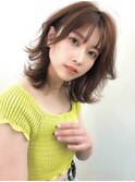 シースルー前髪くびれ外ハネレイヤー 【千葉英樹】