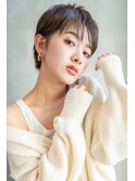 大人かわいい前髪セシルカットココアブラウンフリンジウェーブ