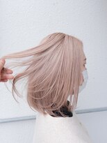 デビュー ヘアーメイク&nbsp;ロブ　ピンクベージュカラー