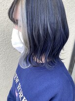 ラドンナアデッソ(LA.DONNA ADDESSO)&nbsp;ネイビーブルー×ペールベージュ