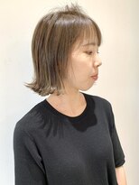 フォーク FOLK&nbsp;【FOLK】赤みなし透明感グレージュ☆似合わせ外ハネボブ♪