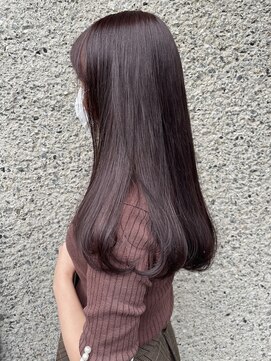 アクアオモテサンドウ(ACQUA omotesando) ＊ブリーチなしナチュラルピンクブラウンカラー暖色系ボルドー