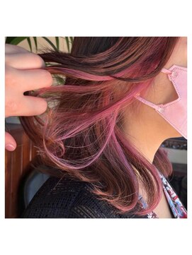 ヘアリゾート ディアリウム(Hair Resort DEARIUM) コーラルピンクイヤリングカラー  [町田店/町田駅/JR町田駅]