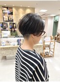刈り上げショート/カット/透明感カラー/平塚美容室