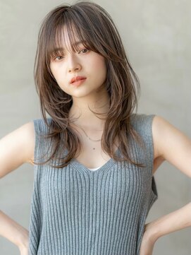 アンスリウム 吹田(Anthurium) ミディアムレイヤー/大人可愛い/髪質改善/シースルーバング