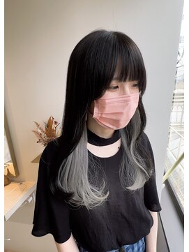 エアー(Air) 【推しカラー】ホワイトシルバーのインナーカラー