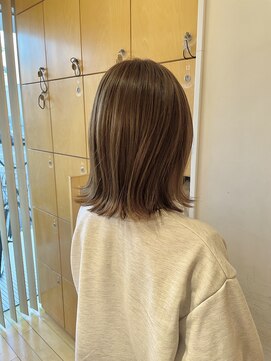 オーガニックエコ 川越(organic+eco) 大人かわいい♪ナチュラル外ハネミディ×ベージュカラー