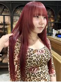 【大久保】ブリーチで作るチェリーカラー顔まわりカット