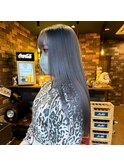 グレー/アイスグレー/艶髪ストレート/髪質改善