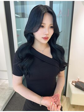 パーヴミックスガラ(Parve Mix GALA) Blue black × layer cut