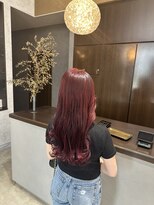 アールトゥーヘアー(art To Hair)&nbsp;ブリーチなしWカラー/チェリーピンク/韓国ヘア/ロングヘア