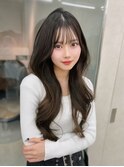 ウェーブ巻き/前髪/シースルー/ワンホンヘア