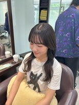 スウィープ 札幌大通(sweep)&nbsp;韓国風シースルーバング×艶ロング